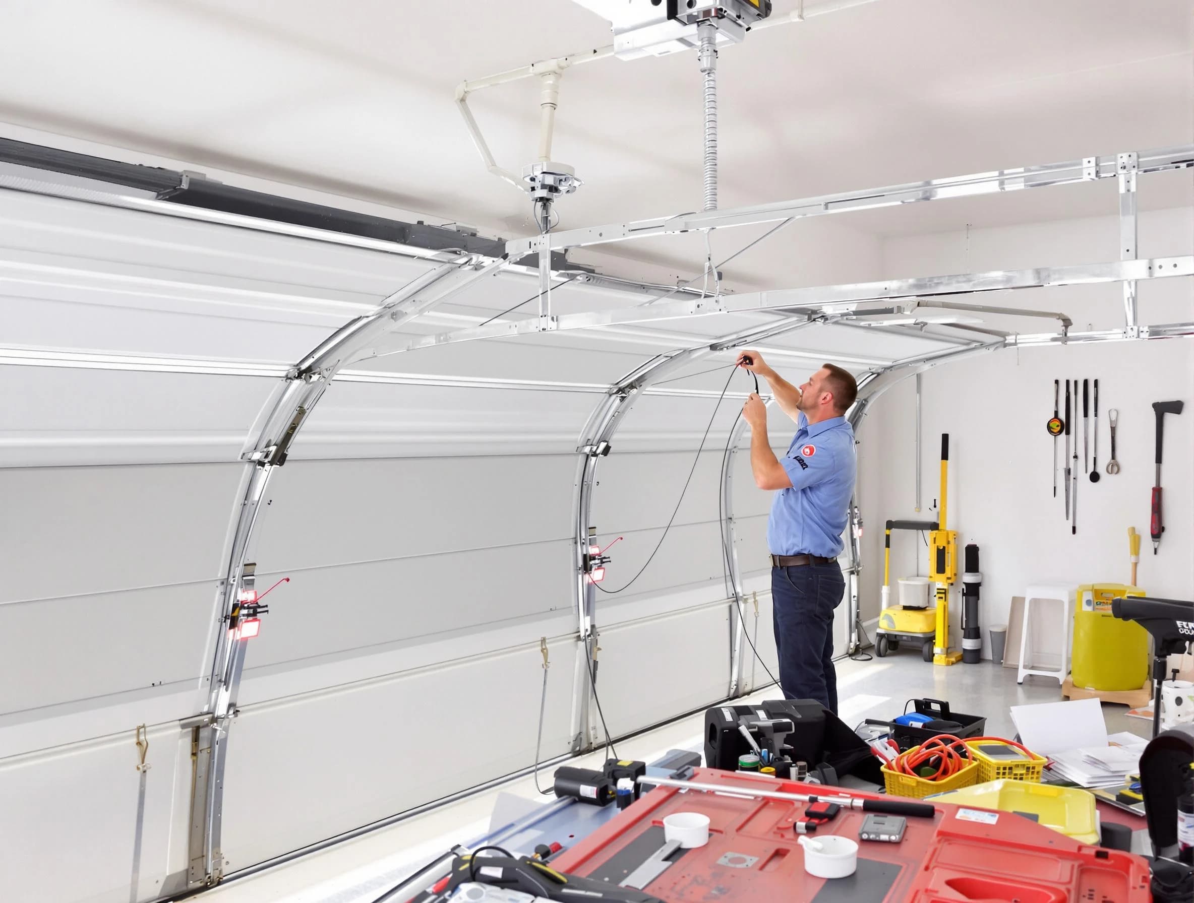 Garage door cable repair service by Monroe Garage Door Repair in Monroe
