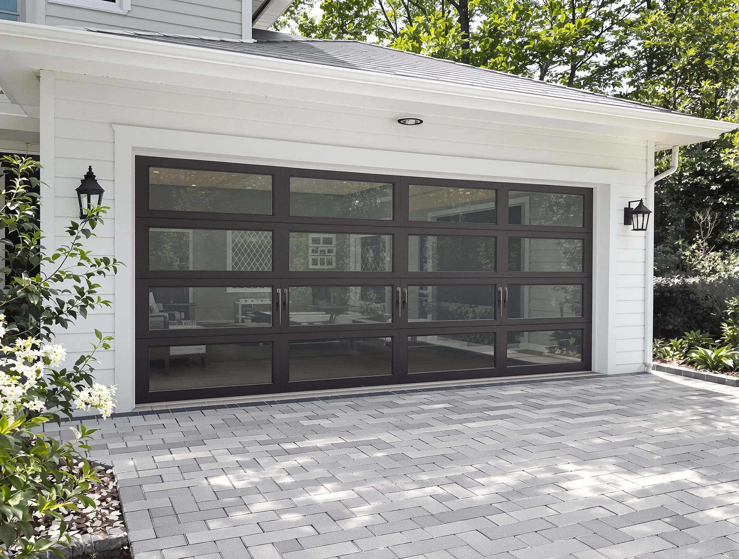 Monroe Garage Door Repair design specialist presenting custom garage door options to Monroe homeowner