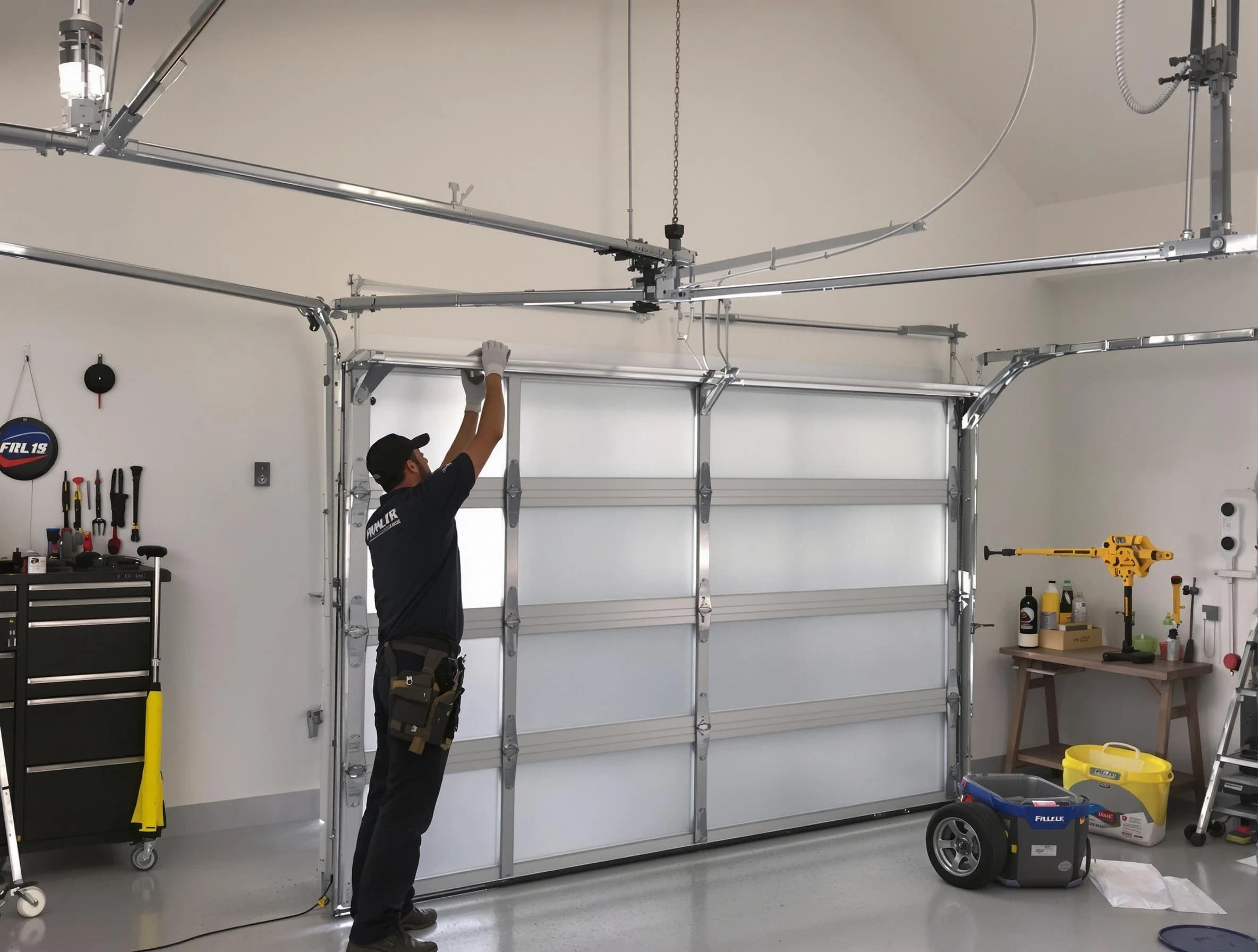 Monroe Garage Door Repair certified team performing precision garage door installation in Monroe
