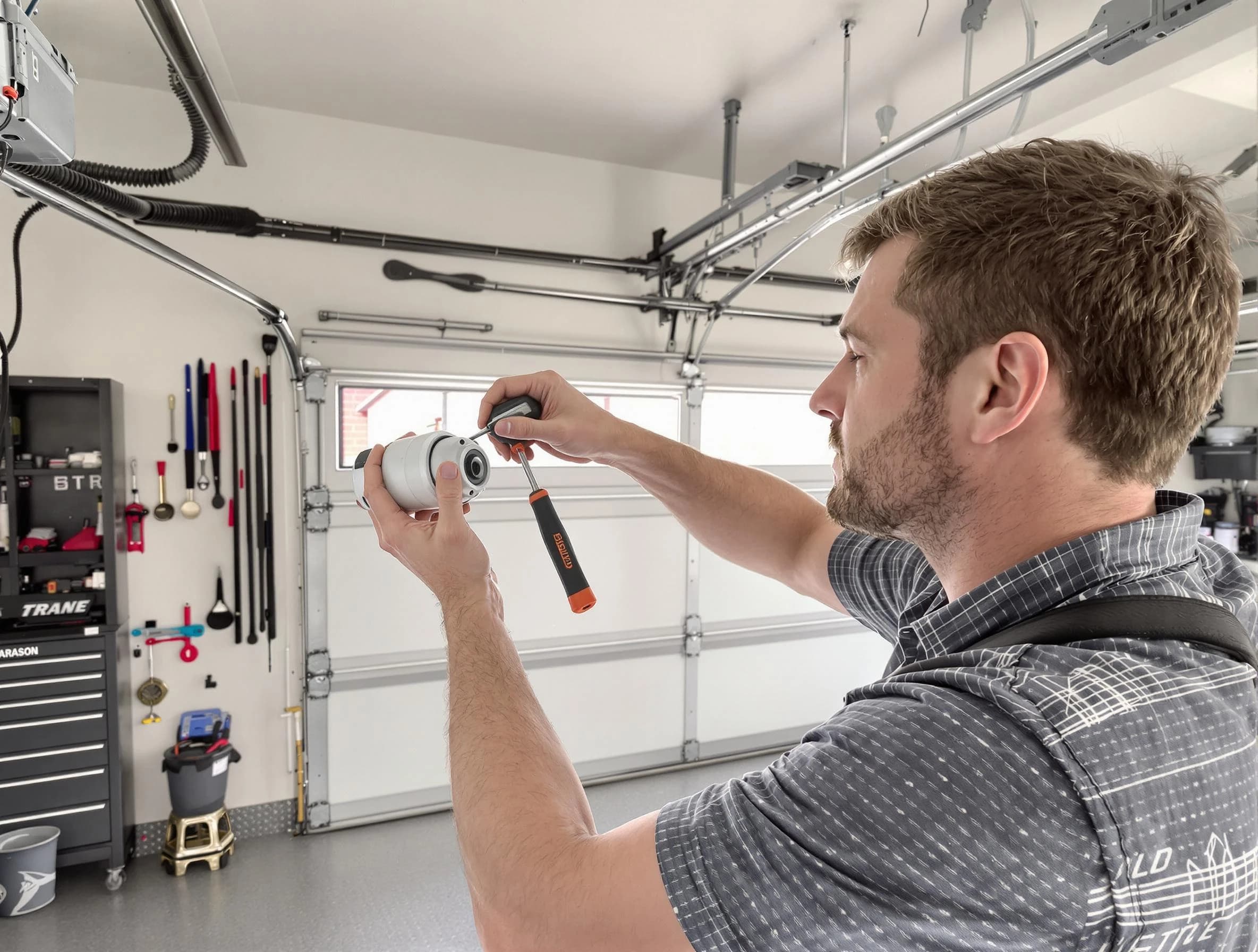 Garage door opener repair service by Monroe Garage Door Repair in Monroe