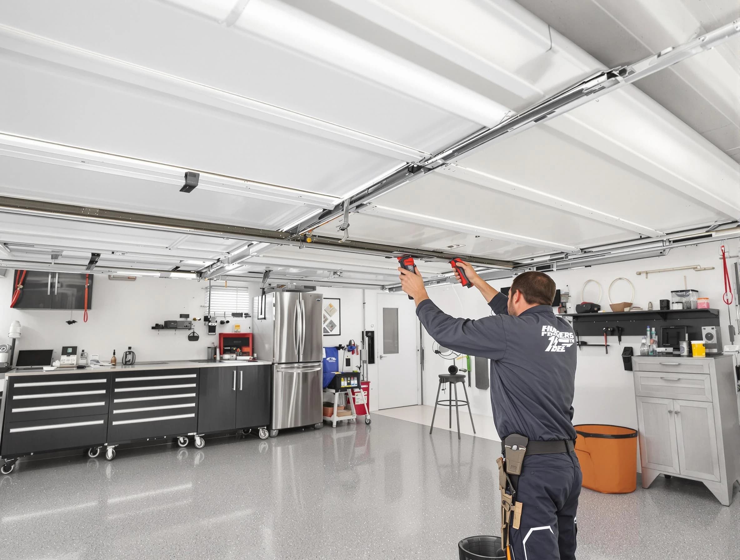 Overhead garage door repair service by Monroe Garage Door Repair in Monroe