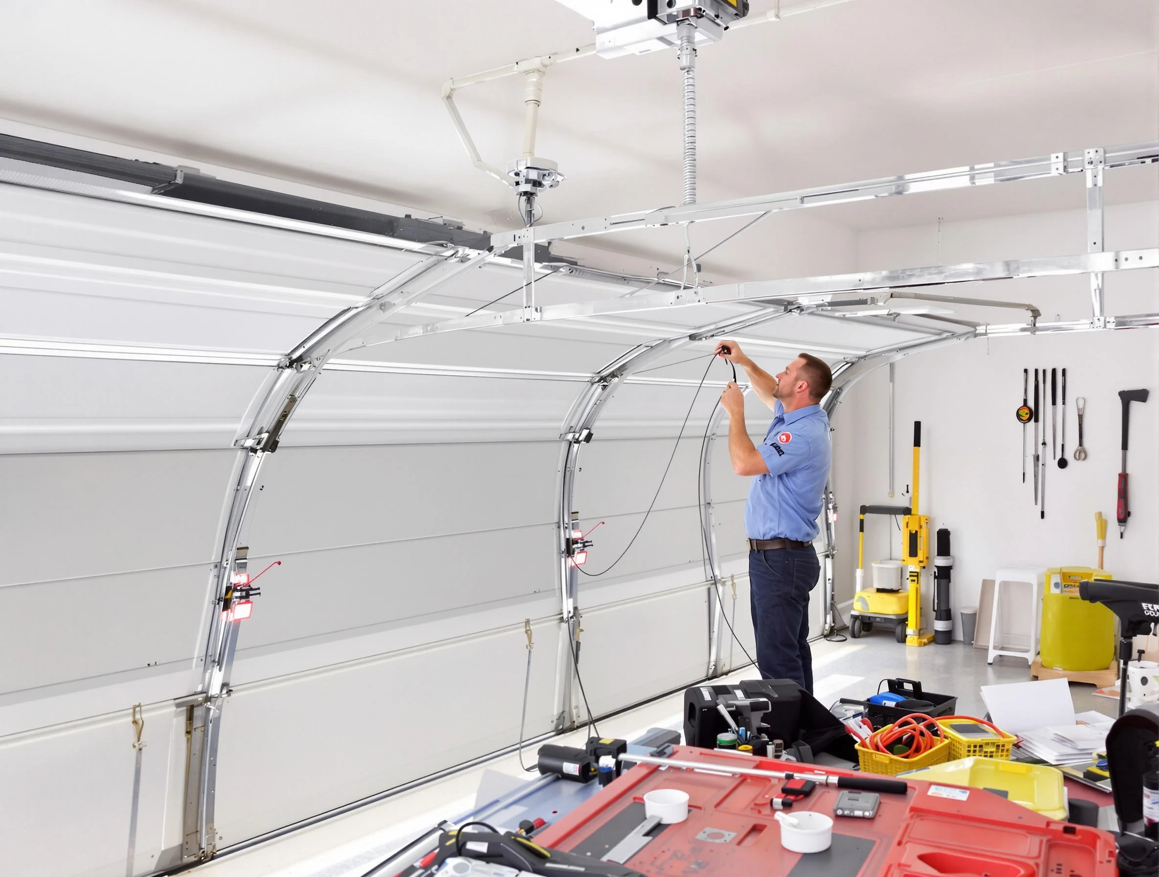 Garage door cable repair service by Monroe Garage Door Repair in Monroe